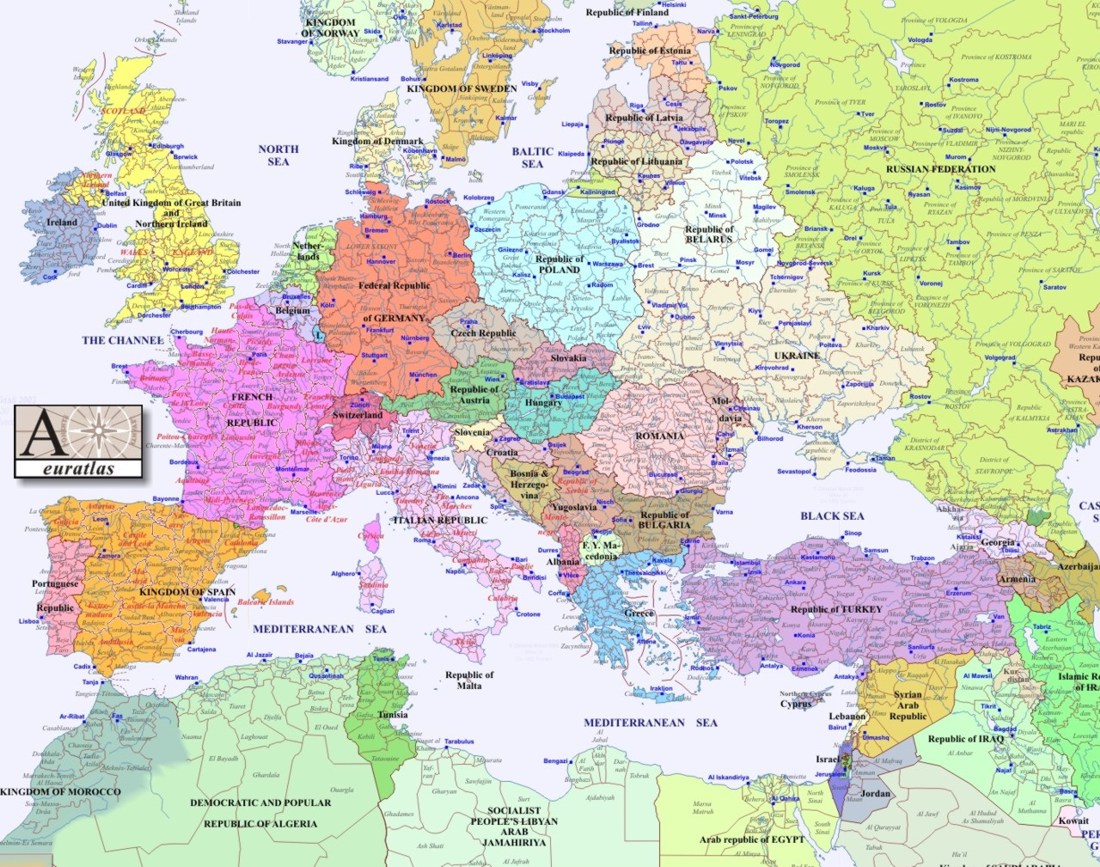 Maps are from Euratlas (http://www.euratlas.com) © 2003 Christos Nussli. No commercial use is allowed.